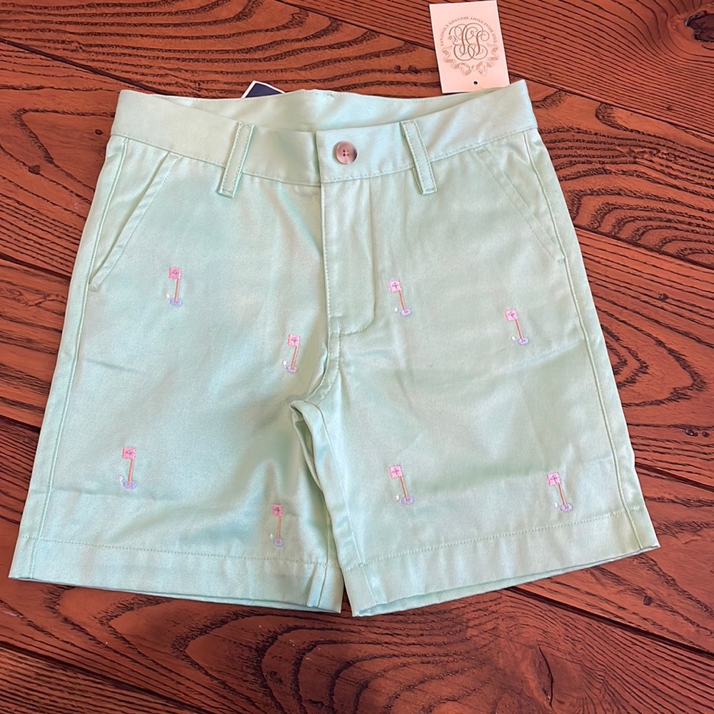 The Beaufort Bonnet Company Boys chinos size 7 Grace Bay Green/Golf Hole